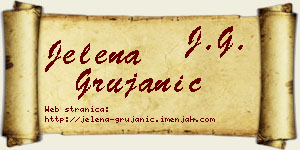 Jelena Grujanić vizit kartica